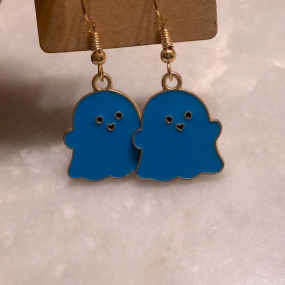 Blue Ghost Earrings - Picture 3 of 3